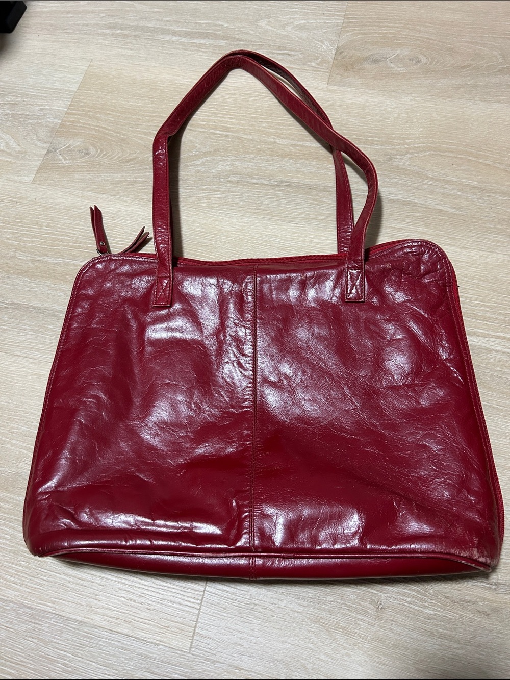 latico Crimson Leather Tote Shoulder Bag